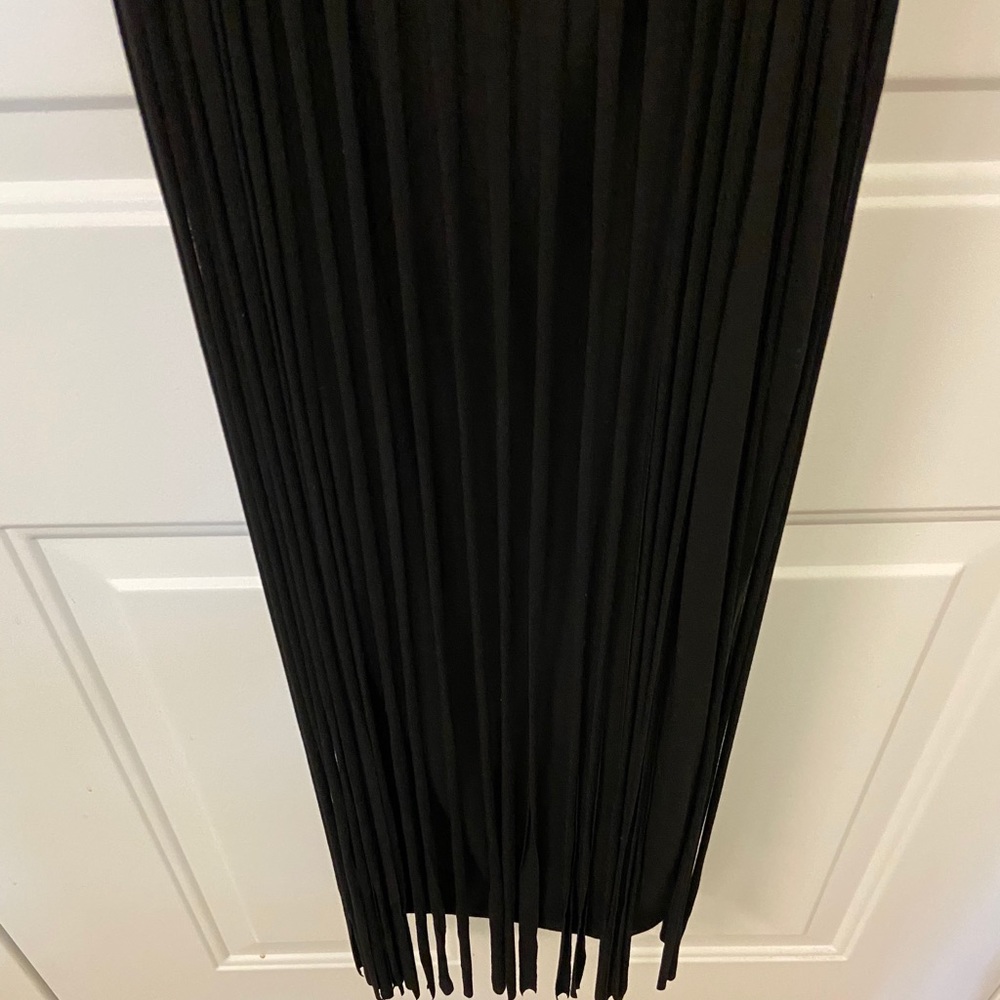 Badgley Mischka Black Spaghetti Strap Dress - Picture 4 of 6